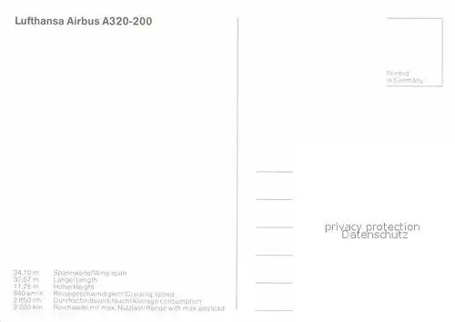 AK / Ansichtskarte Lufthansa Airbus A320 200 Kat. Flug