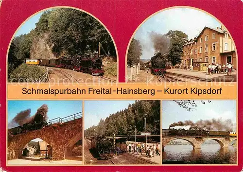 AK / Ansichtskarte Lokomotive Schmalspurbahn Freital Hainsberg Kipsdorf  Kat. Eisenbahn