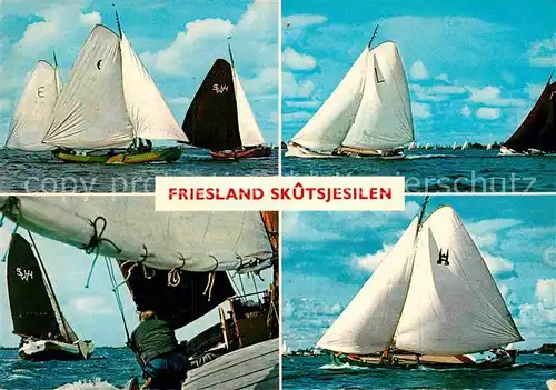 AK / Ansichtskarte Segelboote Friesland Skutsjesilen  Kat. Schiffe