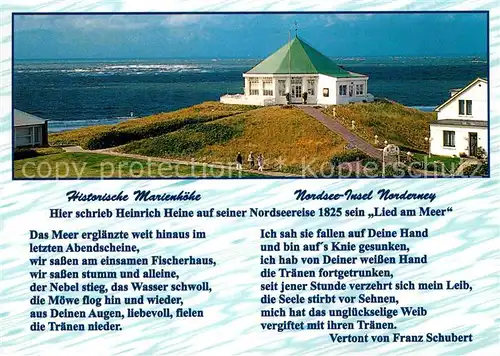 AK / Ansichtskarte Heine Heinrich Marienhoehe Norderney Lied am Meer  Kat. Persoenlichkeiten