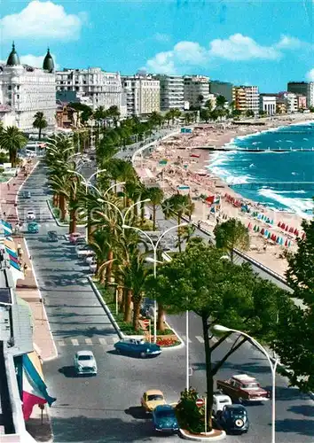 AK / Ansichtskarte Cannes Alpes Maritimes La Croisette et les grands Hotels Plage Cote d Azur Kat. Cannes