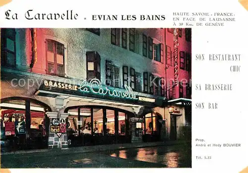 AK / Ansichtskarte Evian les Bains Haute Savoie Brasserie Restaurant La Caravelle Kat. Evian les Bains