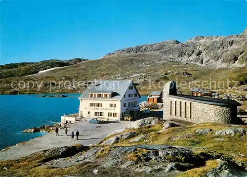 AK / Ansichtskarte Grimsel Pass Kapelle St Christophorus Berghotel Bergsee Alpen Kat. Grimsel