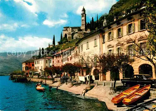 AK / Ansichtskarte Morcote Lago di Lugano Haeuserpartie am Luganersee