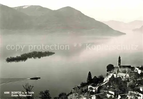 AK / Ansichtskarte Ronco sopra Ascona e le Isole Lago Maggiore Alpen