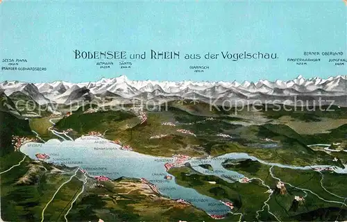 AK / Ansichtskarte Konstanz Bodensee Bodensee Rhein Vogelperspektive Kat. Konstanz