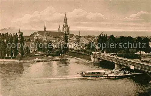 AK / Ansichtskarte Konstanz Bodensee Bruecke Blick von Seestrasse  Kat. Konstanz