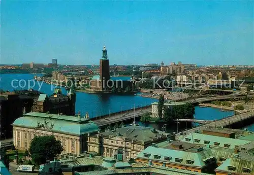 AK / Ansichtskarte Stockholm Blick gegen das Stadthaus von der Domkirche Kat. Stockholm