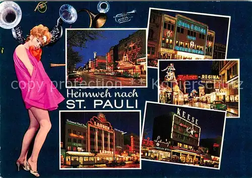 AK / Ansichtskarte St Pauli Nachtleben Strassenszenen bei Nacht Kat. Hamburg