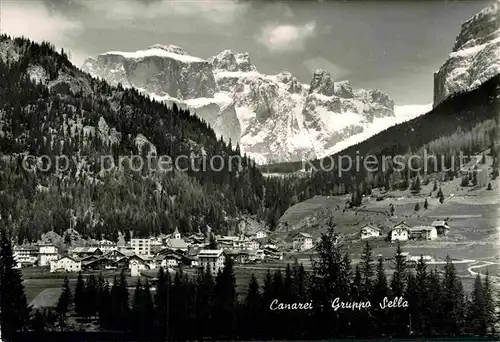 AK / Ansichtskarte Canazei Suedtirol Panorama Gruppo Sella Sellagruppe Dolomiten Kat. 
