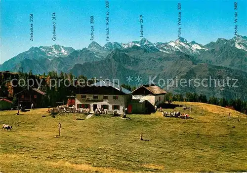 AK / Ansichtskarte Saltaus Gasthaus Tallner Alm Hirzerhuette Alpenpanorama