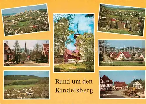 AK / Ansichtskarte Kreuztal Westfalen Rund um den Kindelsberg Turm Ferndorf Muesen Eichen Krombach Littfeld Kat. Kreuztal