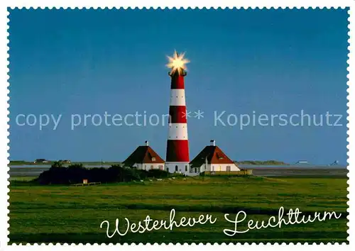 AK / Ansichtskarte St Peter Ording Westerhever Leuchtturm  Kat. Sankt Peter Ording