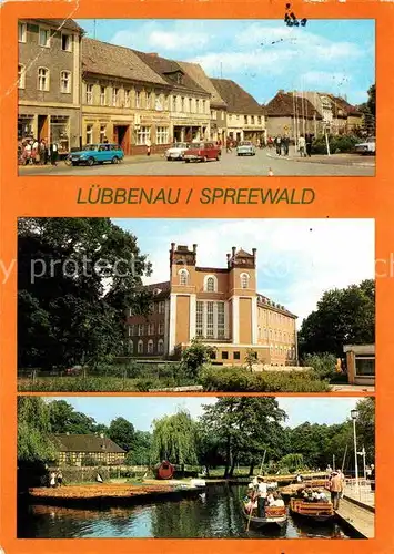 AK / Ansichtskarte Luebbenau Spreewald Markt Schloss Spreewaldhafen der Freundschaft Kat. Luebbenau