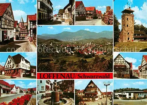 AK / Ansichtskarte Loffenau Bad Herrenalb Altstadt Brunnen Teilansicht Turm Kat. Bad Herrenalb