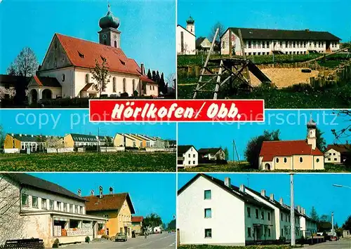 AK / Ansichtskarte Hoerlkofen Kirche Schule Teilansichten Kat. Woerth