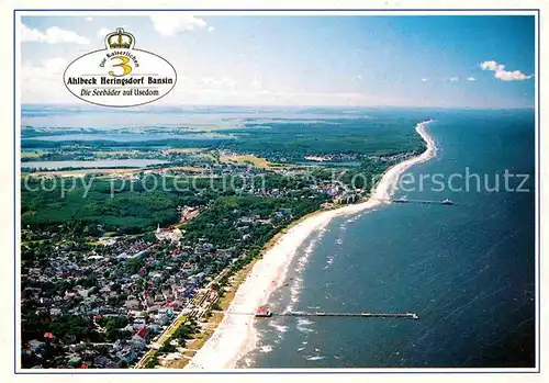 AK / Ansichtskarte Usedom Fliegeraufnahme Ahlbeck Heringsdorf Bansin Kat. Usedom