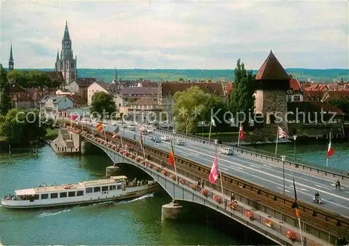 AK / Ansichtskarte Konstanz Bodensee Rheinbruecke Kat. Konstanz