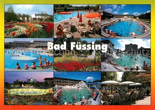 AK / Ansichtskarte Bad Fuessing Kurpark Schwimmbaeder Kurhaus Terrasse Kat. Bad Fuessing