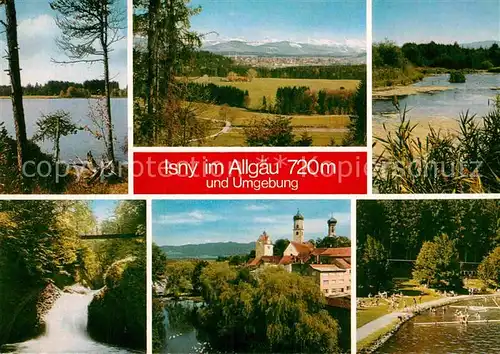 AK / Ansichtskarte Isny Allgaeu Ursee bei Beuren Biesenweiher Argenwasserfall Waldbad Kat. Isny im Allgaeu