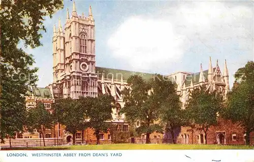 AK / Ansichtskarte London Westminster Abbey from Deans Yard Kat. City of London