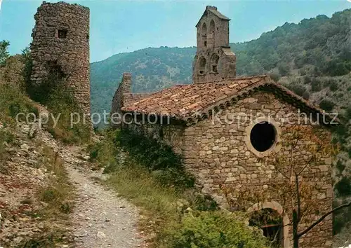 AK / Ansichtskarte Rochecolombe Berceau de la Famille de Vogue Chapelle du Chateau Kat. Rochecolombe