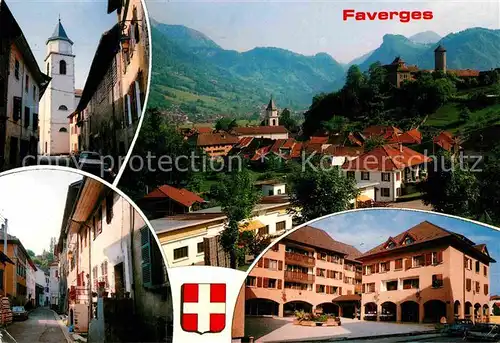 AK / Ansichtskarte Faverges Teilansichten Kirche Gasse Schloss Alpen Kat. Faverges