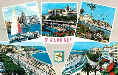 AK / Ansichtskarte Saint Raphael Var Le Port La plage Boulevard Felix Martin Kat. Saint Raphael