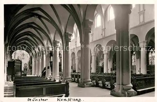 AK / Ansichtskarte Konstanz Bodensee Muenster Kirchenschiff Kat. Konstanz