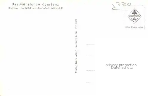 AK / Ansichtskarte Konstanz Bodensee Muenster Kirchenschiff Kat. Konstanz