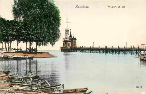 AK / Ansichtskarte Konstanz Bodensee Hafen Bruecke Kat. Konstanz