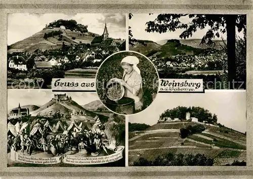 AK / Ansichtskarte Weinsberg Weinberge Panorama Ernte  Kat. Weinsberg