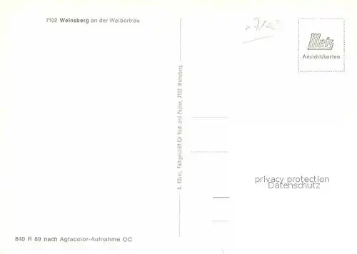 AK / Ansichtskarte Weinsberg Weibertreu Panorama  Kat. Weinsberg