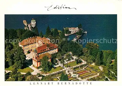 AK / Ansichtskarte Mainau Fliegeraufnahme Schloss Anlegestelle Kat. Konstanz