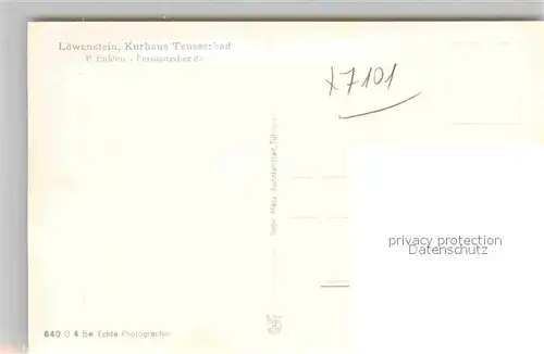 AK / Ansichtskarte Loewenstein Kurhaus Teusserbad Kat. Loewenstein