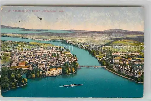 AK / Ansichtskarte Konstanz Bodensee Fliegeraufnahme Kat. Konstanz