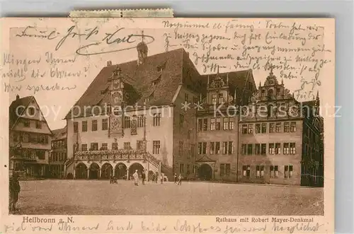 AK / Ansichtskarte Heilbronn Neckar Rathaus Robert Mayer Denkmal Kat. Heilbronn