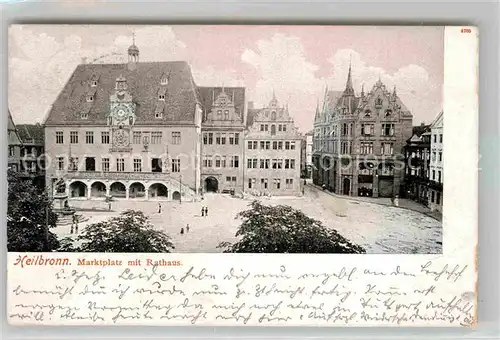 AK / Ansichtskarte Heilbronn Neckar Marktplatz Rathaus Kat. Heilbronn