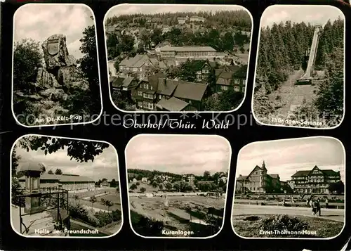 AK / Ansichtskarte Oberhof Thueringen Thueringer Schanze Ernst Thaelmann Haus Dr. Kuelz Platz Kat. Oberhof Thueringen