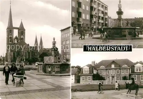 AK / Ansichtskarte Halberstadt Martinskirche Dom Fischmarkt Burcharditor  Kat. Halberstadt