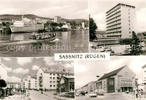 AK / Ansichtskarte Sassnitz Ostseebad Ruegen Hafen Ruegen Hotel Wilhelm Pieck Ring Kat. Sassnitz