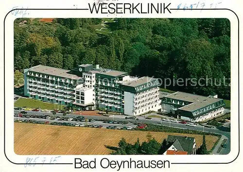 AK / Ansichtskarte Bad Oeynhausen Weserklinik Fliegeraufnahme Kat. Bad Oeynhausen