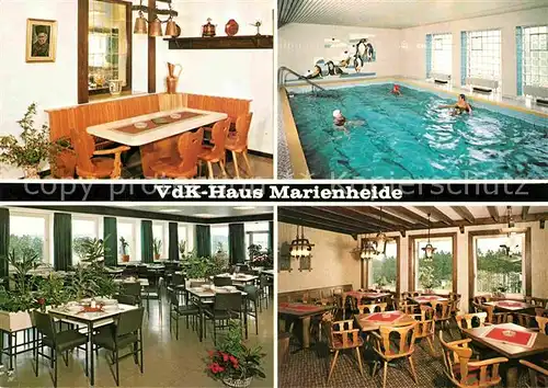 AK / Ansichtskarte Marienheide VdK Haus Marienheide Schwimmbad Kat. Marienheide