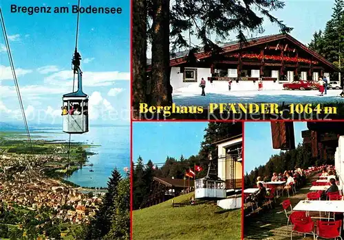 AK / Ansichtskarte Bregenz Bodensee Berghaus Pfaender Seilbahn