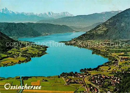 AK / Ansichtskarte Ossiachersee mit Steindorf Stiegl Bodensdorf und Ossiach Julische Alpen Fliegeraufnahme Kat. Ossiach