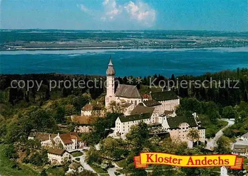 AK / Ansichtskarte Andechs Kloster am Ammersee Fliegeraufnahme Kat. Andechs