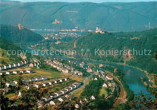 AK / Ansichtskarte Oberlahnstein Fliegeraufnahme Schloss Stolzenfels Unterlahnstein Kat. Lahnstein