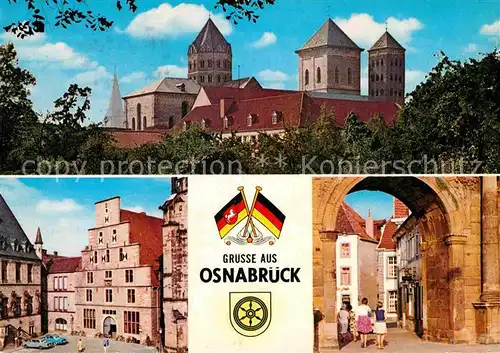 AK / Ansichtskarte Osnabrueck Marktplatz Stadttor Burg Kat. Osnabrueck