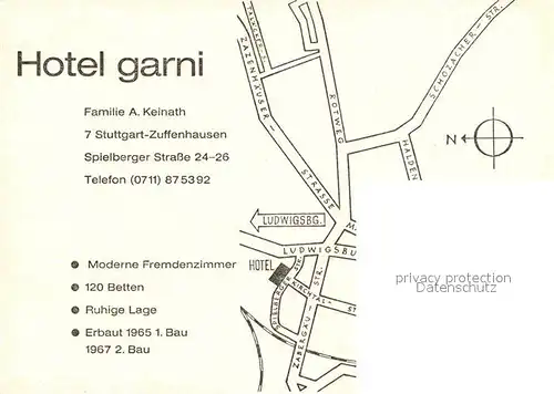 AK / Ansichtskarte Zuffenhausen Hotel Garni Kat. Stuttgart