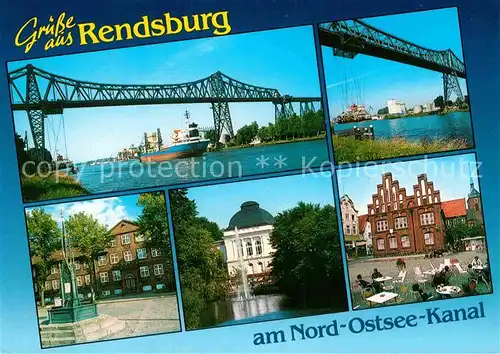 AK / Ansichtskarte Rendsburg Nord Ostsee Kanal Brunnen Fontaene Schloss Kat. Rendsburg